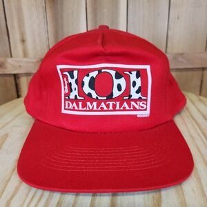 Vintage 101 Dalmatians Snapback Hat Disney McDonalds Promo Red‎ Cap 90s